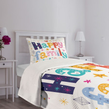 Happy Family Floral Bedspread Set