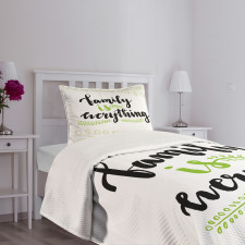 Lettering Phrase Bedspread Set