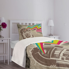 Radio Party with Zig Zag Bedspread Set