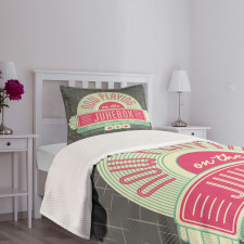 Retro 50s Music Box Bedspread Set