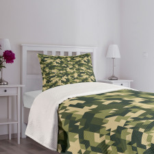 Abstract Chevron Forest Bedspread Set