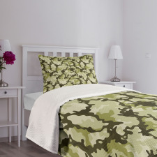 Jungle Camouflage Design Bedspread Set