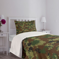 Grunge Graphic Camouflage Bedspread Set