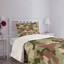 Pattern in Forest Colors Bedspread Set