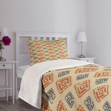 Folk Retro Style Bedspread Set