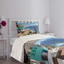 Snowy Mountain Ocean Bedspread Set