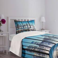 Buildings with Glass Bedspread Set