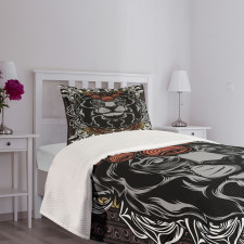 Jungle Emperor Lion Frame Bedspread Set