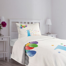 Kids First Birthday Bedspread Set