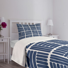 Stripes in Squares Bedspread Set