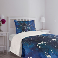 Grunge Space Theme Art Bedspread Set