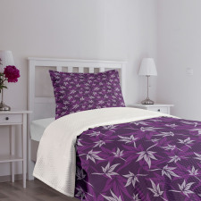 Abstract Lily Flowers Bedspread Set