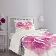 Hearts Pastel Girl Bedspread Set