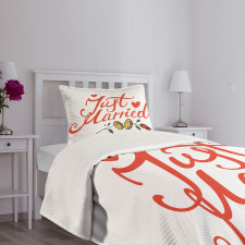 Just Married Rose Rings Bedspread Set