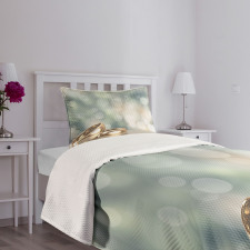 Rings Abstract Bokeh Bedspread Set