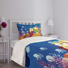 Cartoon Turtle Children Bedspread Set