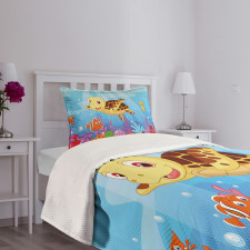 Baby Turtle Fishes Bedspread Set