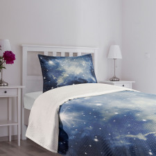 Blue Galaxies Bedspread Set