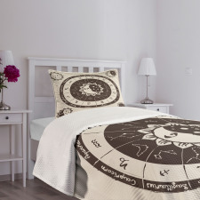 Zodiac Sun Moon Bedspread Set