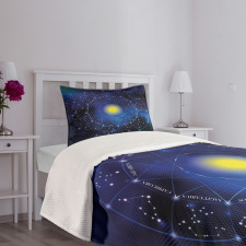 Zodiac Circle Sun Bedspread Set