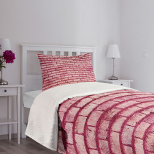 Old Brick Wall Facade Bedspread Set