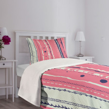 Doodle Lines Bedspread Set