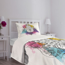 Hamsa Triangle Art Bedspread Set