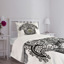Vivid Swirled Floral Bedspread Set