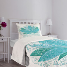 Mehndi Lotus Bedspread Set