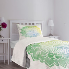 Doodle Watercolor Flora Bedspread Set