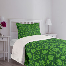 Kiss Me I'm Irish Humor Bedspread Set