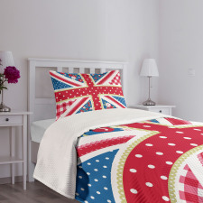 British Flag Floral Bedspread Set