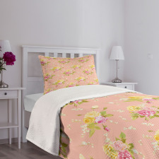 Bridal Roses Old Bedspread Set