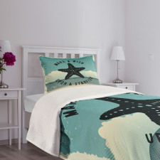 Words Grunge Bedspread Set