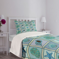 Marine Pattern Bedspread Set