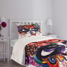 Floral Big Eyes Bedspread Set