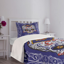 Scary Floral Gothic Bedspread Set