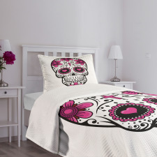 Flower Hearts Swirl Bedspread Set