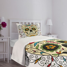 Calavera Featured Bedspread Set