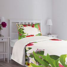 Plumeria Crepe Gingers Bedspread Set