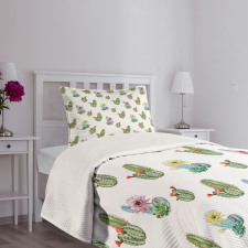 Hawaiian Bouquet Vintage Bedspread Set