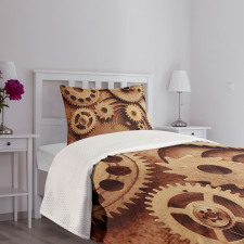 Clocks Gears Bedspread Set