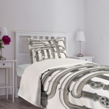 Maze of Pipes Bedspread Set