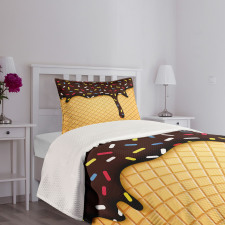 Choco Waffle Bedspread Set