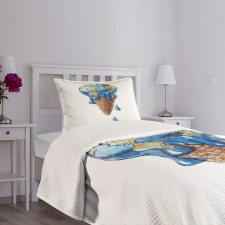 Globe Planet Earth Flavor Bedspread Set