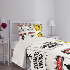 Warning Signs Evil Bedspread Set