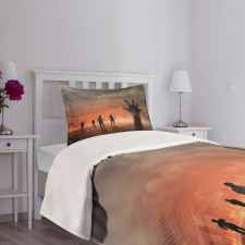 Death Burning City Bedspread Set