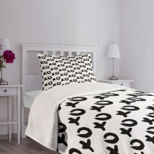 Paintbrush Words Artwork Bedspread Set