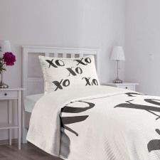 Classic Old Fashion Letters Bedspread Set