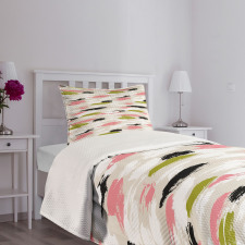 Thick Brushstrokes Stripes Bedspread Set